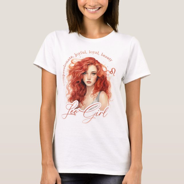 Camiseta Beautiful Leon Girl With Traits (Frente)