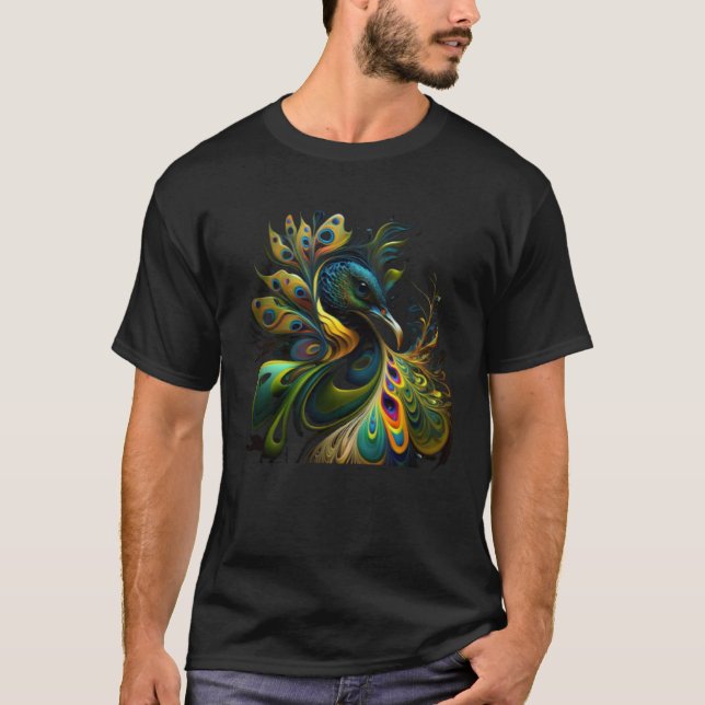 Camiseta beautiful Majestic Peacock in the moonlight  1 (Frente)