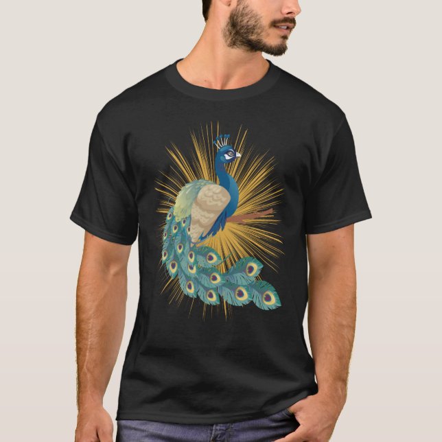 Camiseta Beautiful Peacock Delightful Cheerful Animal (Frente)