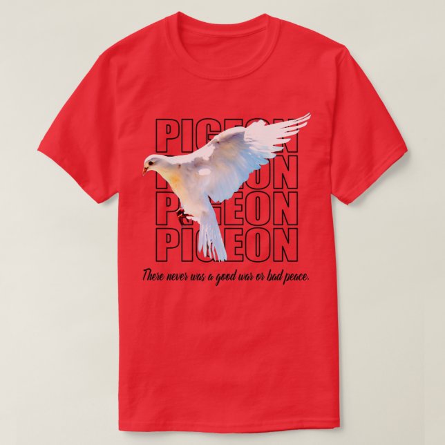 Camiseta Beautiful Retro Black And White Pigeon 4 (Frente do Design)