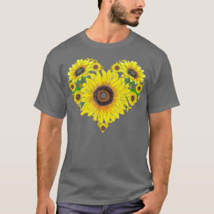 Camiseta Beautiful Sunflower Lover Gardener Hippie Heart Su
