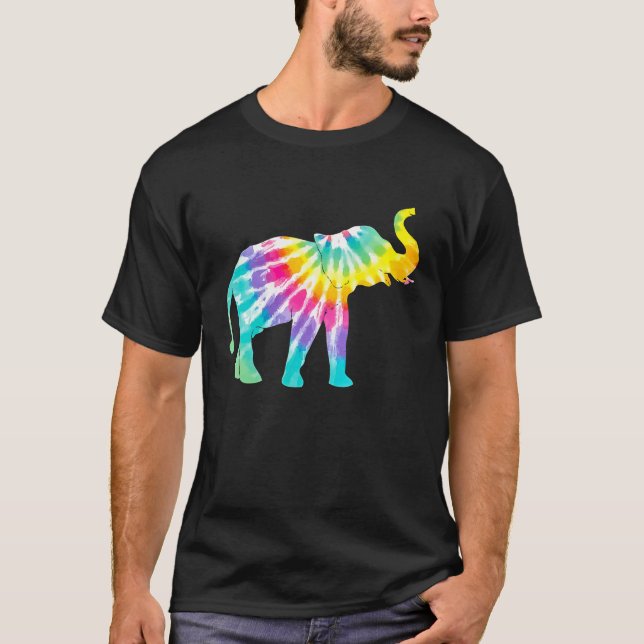 Camiseta Beautiful Tie Dye Elephant (Frente)