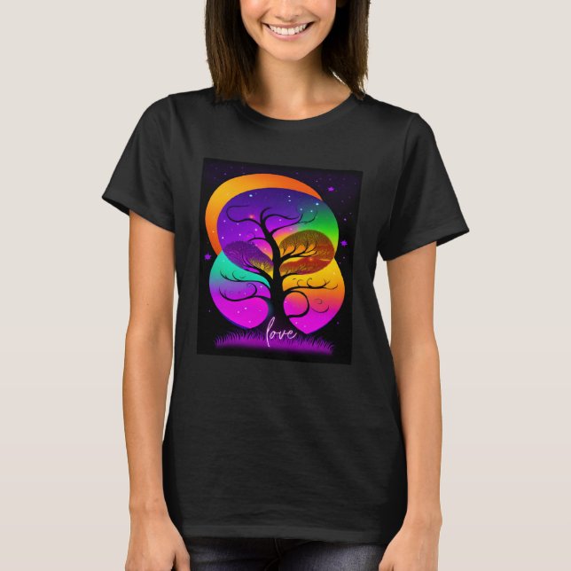 Camiseta Beautiful Vibrant Tree Nature s Beauty  2 (Frente)