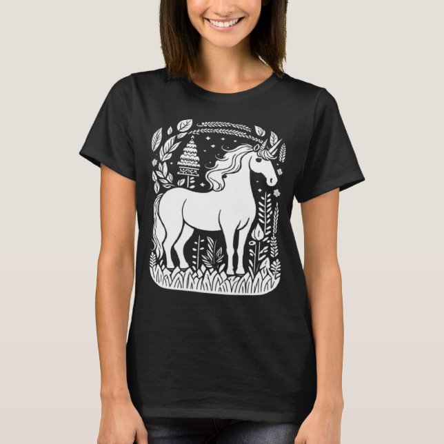 Camiseta Beautiful Vibrant Unicorn Nature s Beauty (Frente)