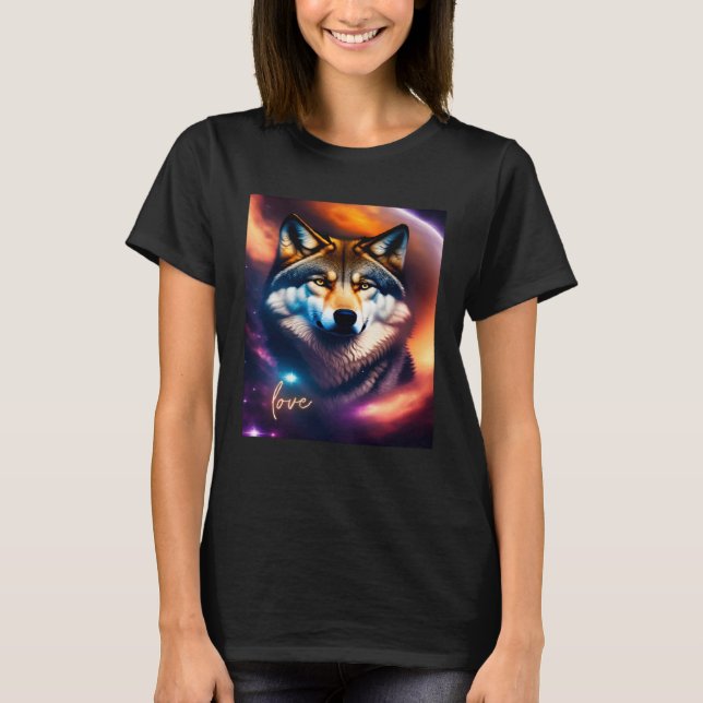 Camiseta Beautiful Vibrant Wolf Nature s Beauty  4 (Frente)