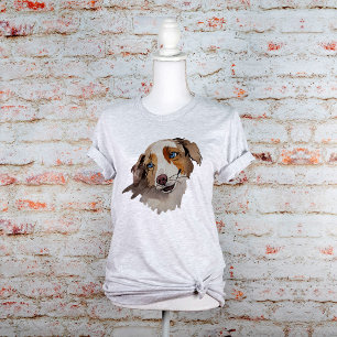 Camiseta Beautiful Watercolor Blue Eyed Australian Shepherd