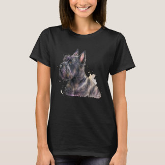 Camiseta Beautiful Watercolor Scottish Terrier Portrait