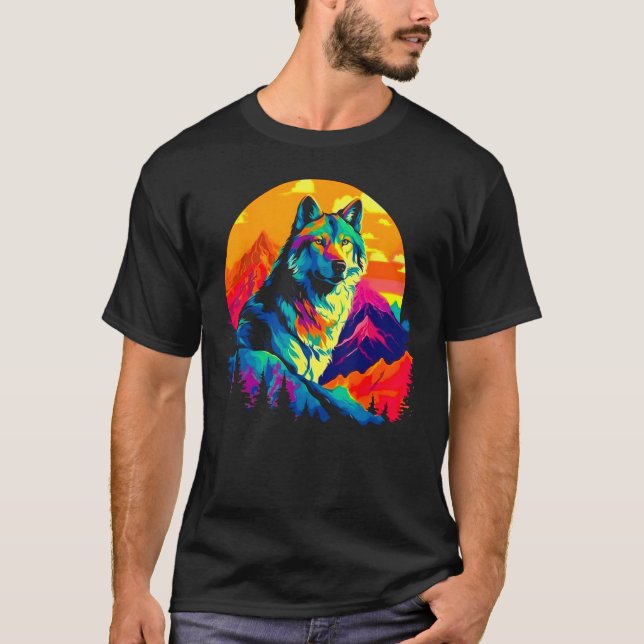 Camiseta Beautiful Wolf Art (Frente)