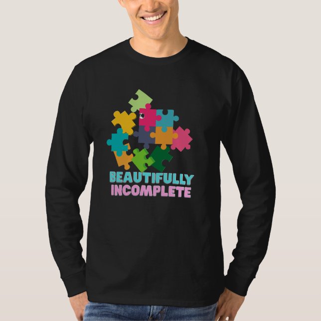 Camiseta Beautifully Incomplete Colorful Puzzle Piece (Frente)