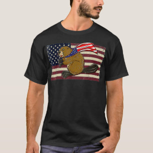 Camiseta Beaver American Flag