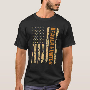 Camiseta Beaver caçando a bandeira americana Vintage Bea Pa