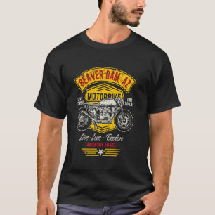 Camiseta Beaver Dam AZ EUA Estilo Retro Envelhecido Motorcy