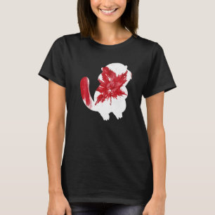 Camiseta Beaver em Mapeou Leaf Canadian Flag Happy Canada D