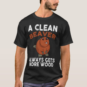 Camiseta Beaver Limpo Adulto Sujo Engraçado