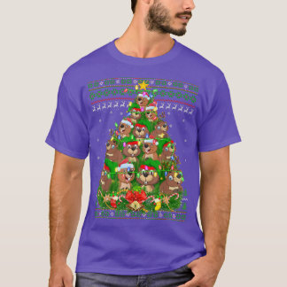 Camiseta Beaver Lover Xmas Luzes Feias De Natal De Beaver
