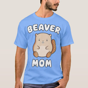 Camiseta Beaver Mamãe Cute Kawaii Desenho