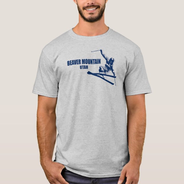 Camiseta Beaver Mountain Resort Utah Skier (Frente)