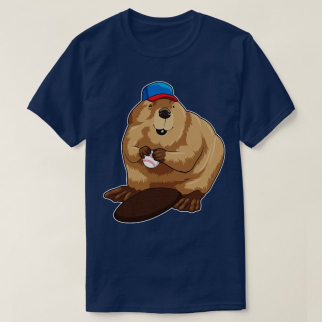 Camiseta Beaver no Baseball com Baseball (Frente do Design)