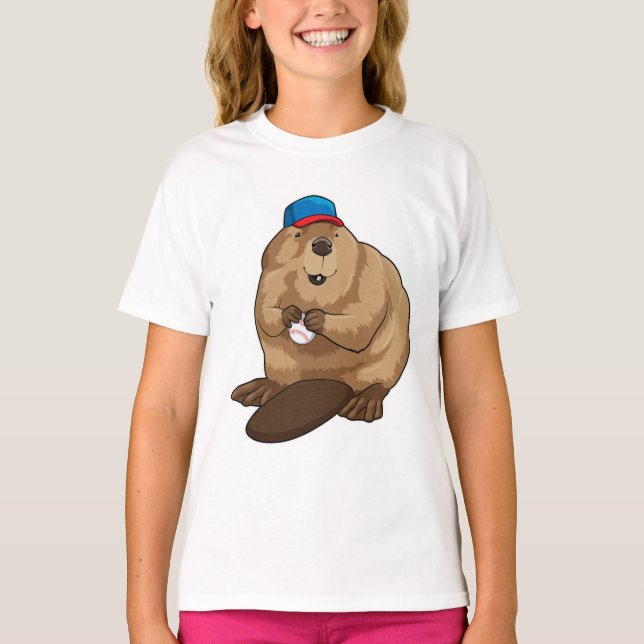 Camiseta Beaver no Baseball com Baseball (Frente)