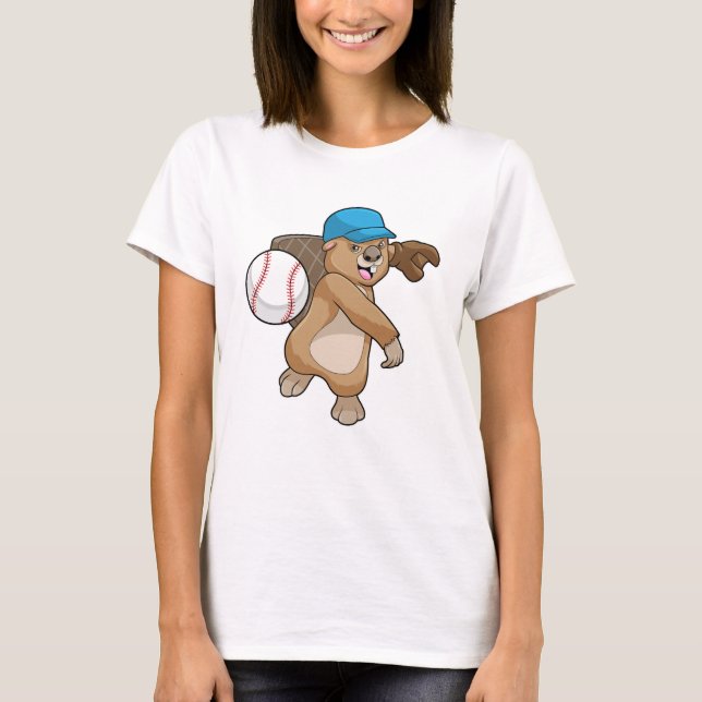 Camiseta Beaver no Baseball Sports com Boné (Frente)