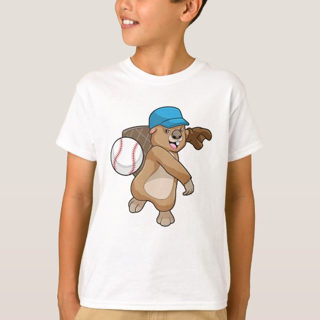 Camiseta Beaver no Baseball Sports com Boné (Frente)