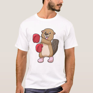 Camiseta Beaver no Boxing com luvas no Boxing