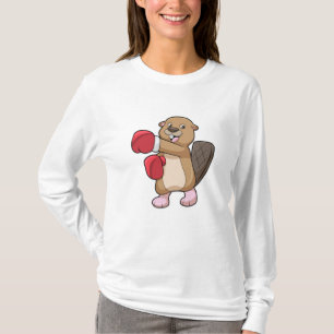 Camiseta Beaver no Boxing com luvas no Boxing