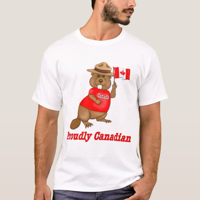 Camiseta Beaver orgulhosamente canadense (Frente)