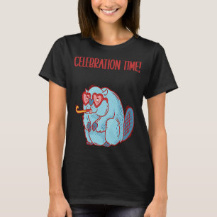 Camiseta Beaver Sarcasic Birthday cita Desejo Cel de Festa