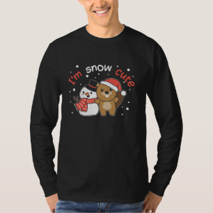 Camiseta Beaver, sou Snow Cute Snowman Snowman Pun