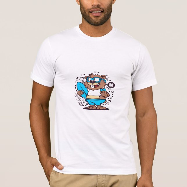 Camiseta Beaver Surfing (Frente)