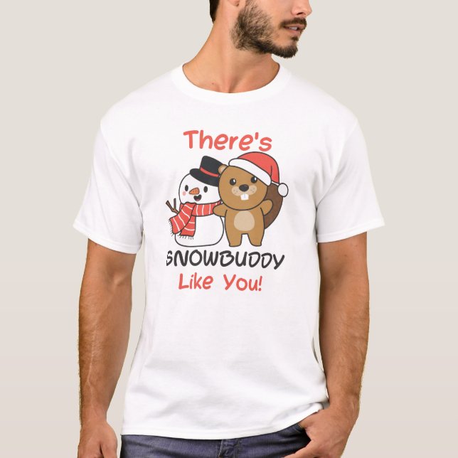 Camiseta Beaver Tem Snowampar Como Snowman Pun (Frente)