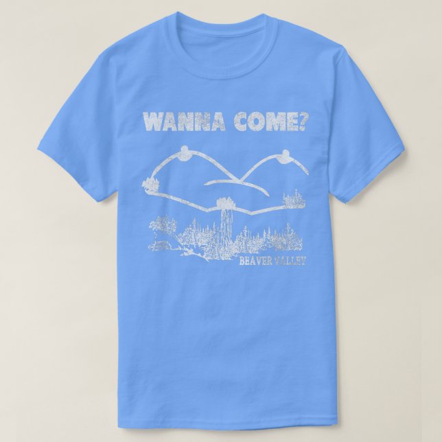 Camiseta Beaver Valley Wanna Veem Sual Innuendo Engraçado A (Frente do Design)
