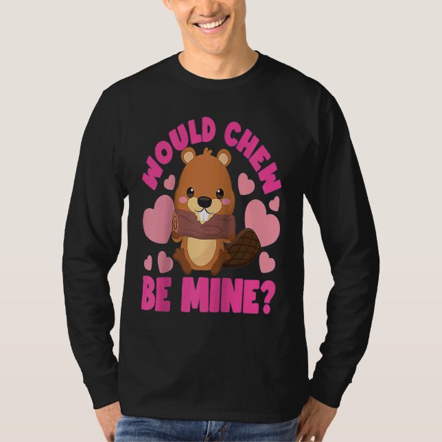 Camiseta Beaver Wood Chew Be Mine Raglan Baseball (Frente)
