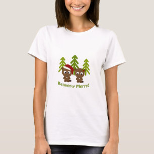 Camiseta Beaver-y Alegre! Castores de Natal