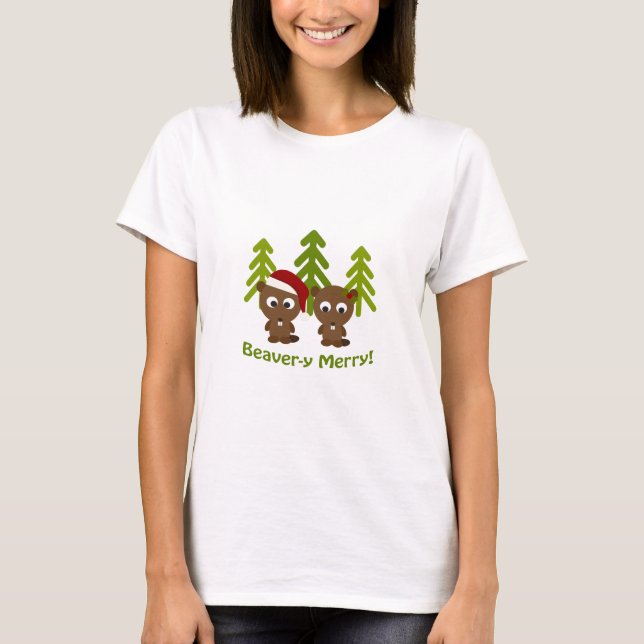 Camiseta Beaver-y Alegre! Castores de Natal (Frente)