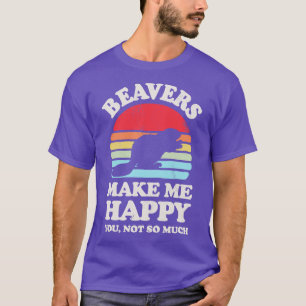 Camiseta Beavernas me fazem feliz retrato do sol para homen