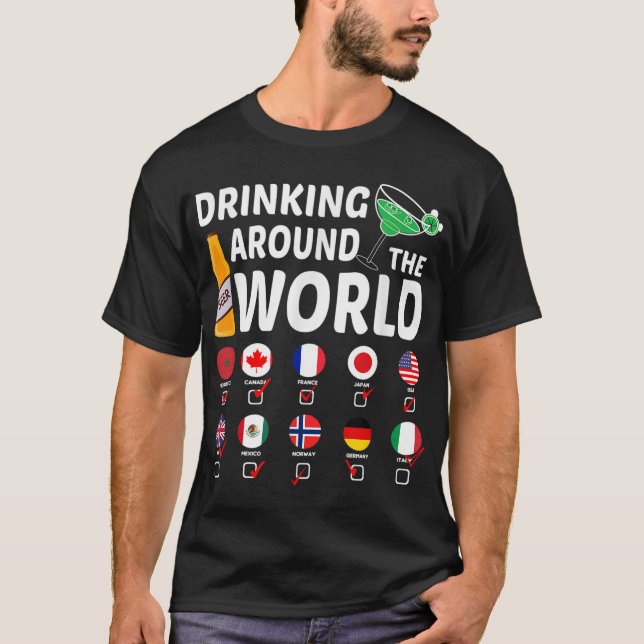 Camiseta Beba Ao Redor Do Bebendo Do Mundo (Frente)