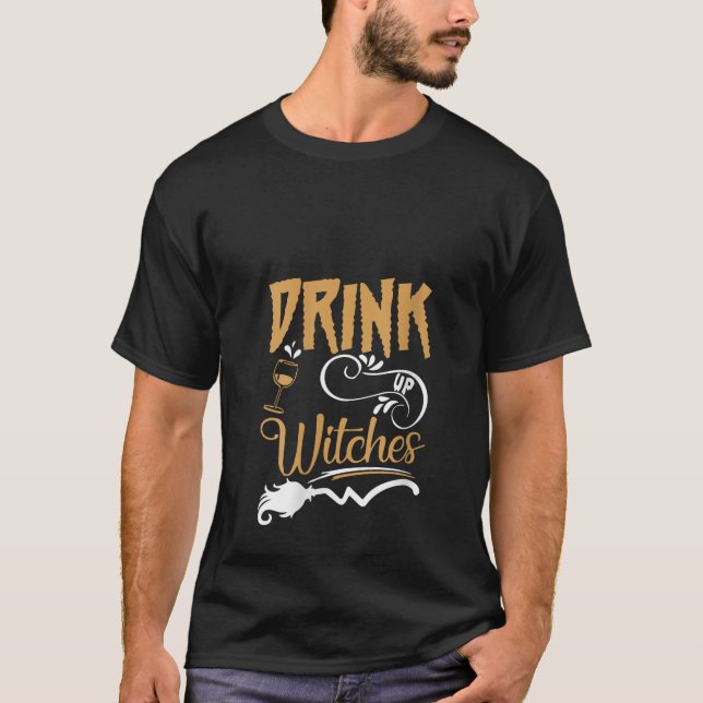 Camiseta Beba Bruxas Dia de as Bruxas engraçado Witu (Frente)