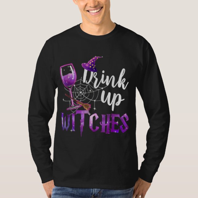Camiseta Beba Bruxas Para Beber Bebendo De Halloween (Frente)