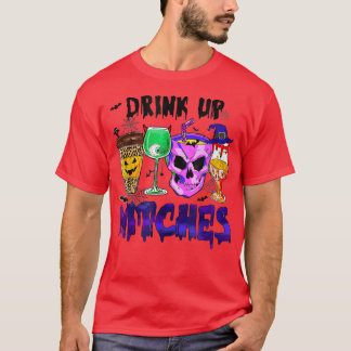 Camiseta Beba Bruxas Retro Café Spooky Season Hallow