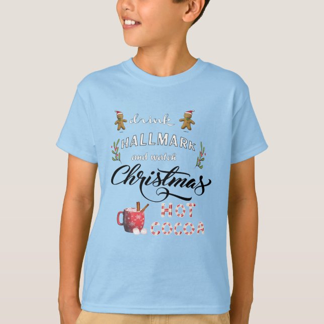 Camiseta Beba cacau quente e veja o Natal (Frente)