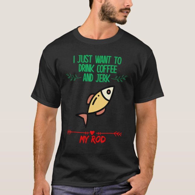 Camiseta Beba Café E Varra A Linha De Pesca Fofo (Frente)