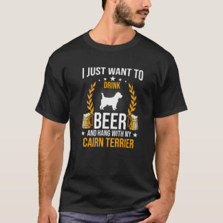 Camiseta Beba Cerveja E Aguente Com Meu Amor De Cairn Terri