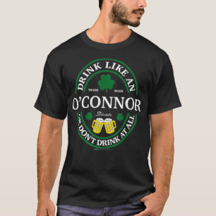 Camiseta Beba Como Um Dia de São Patrício De Shamrock Do