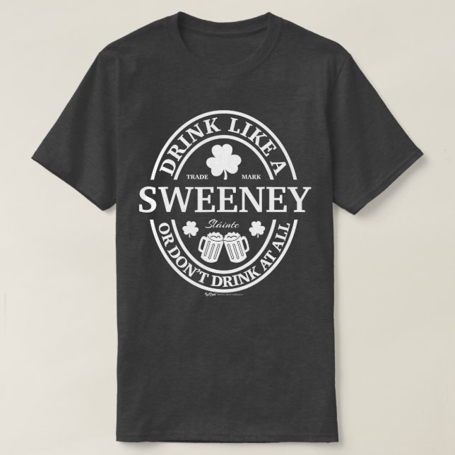 Camiseta Beba Como Um Dia de São Patrício De Shamrock Sween (Frente do Design)