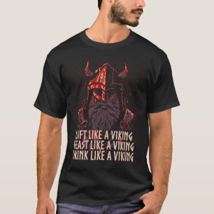 Camiseta Beba Como Um Nórdico De Humor Com Bebendo De Vikin