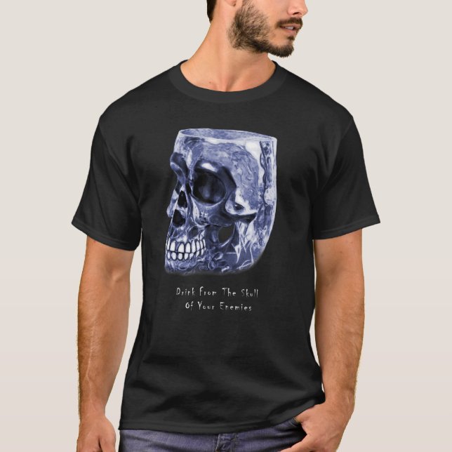 Camiseta Beba do crânio de seus inimigos (Frente)