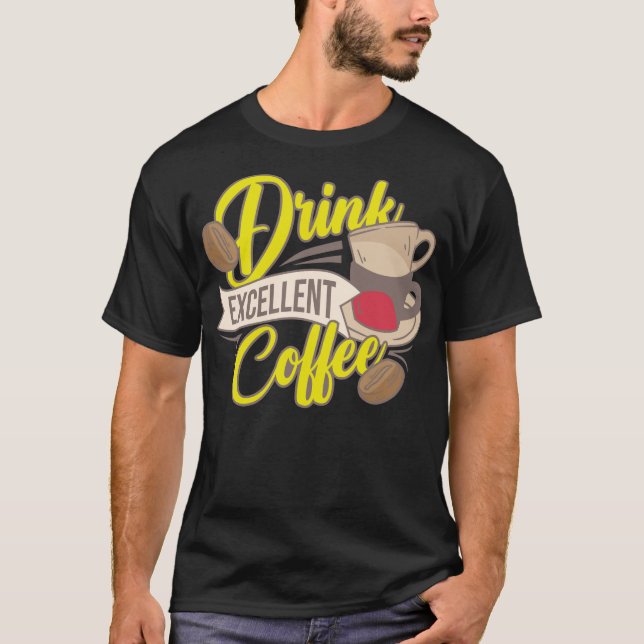 Camiseta Beba Excelente Café Amante de Grão Humor (Frente)