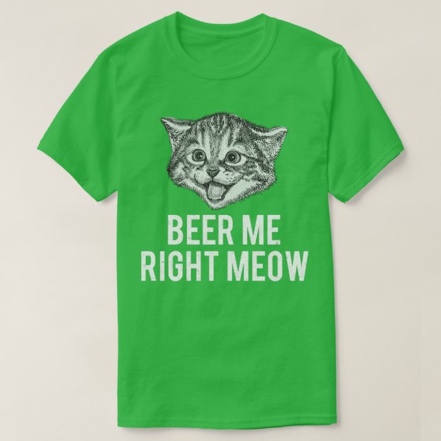 Camiseta Beba-Me Bem, Meow Frase De Gato Engraçado (Frente do Design)